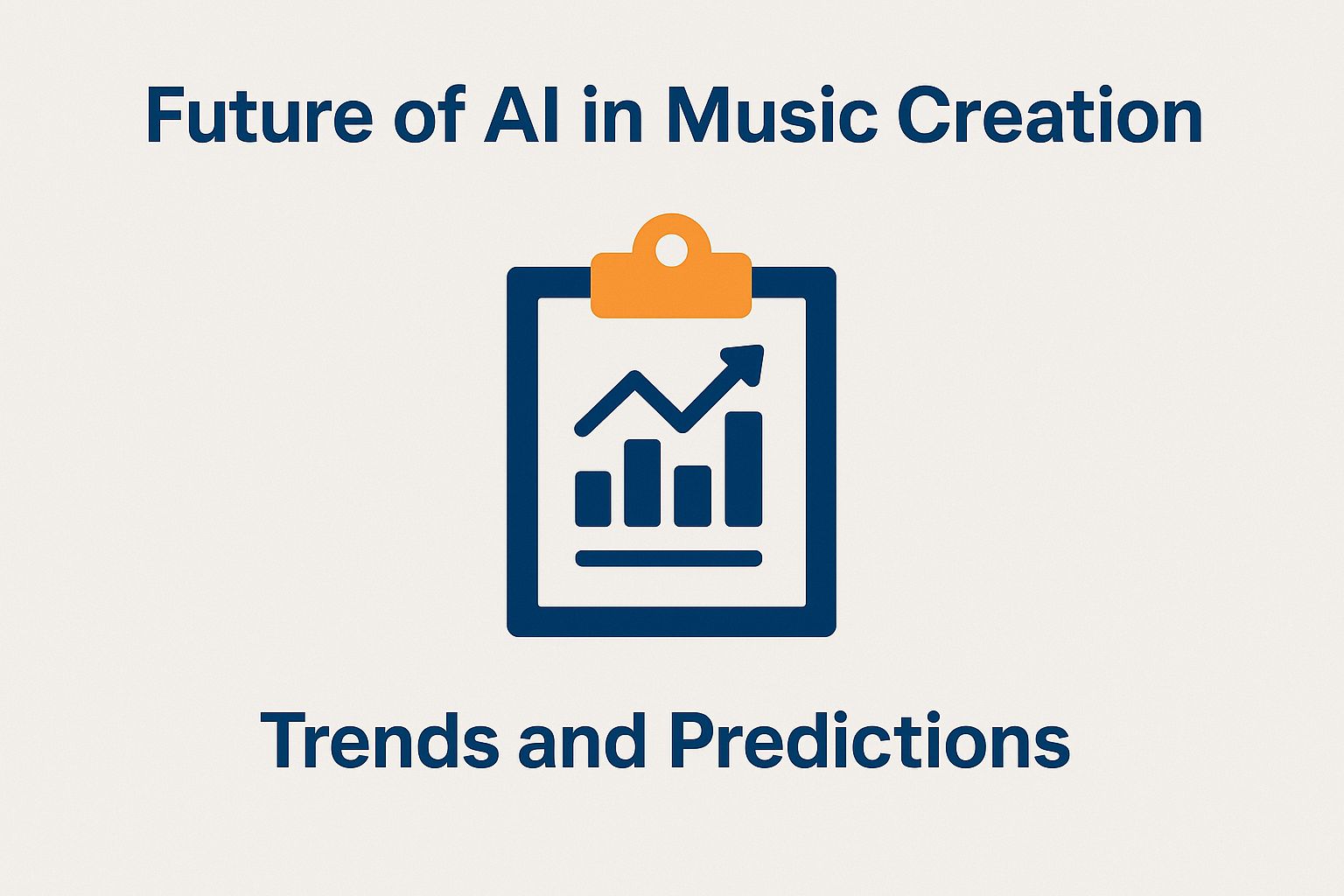 Future of AI in music creation, trends and predictions, graphical representation of growth in AI music industry.